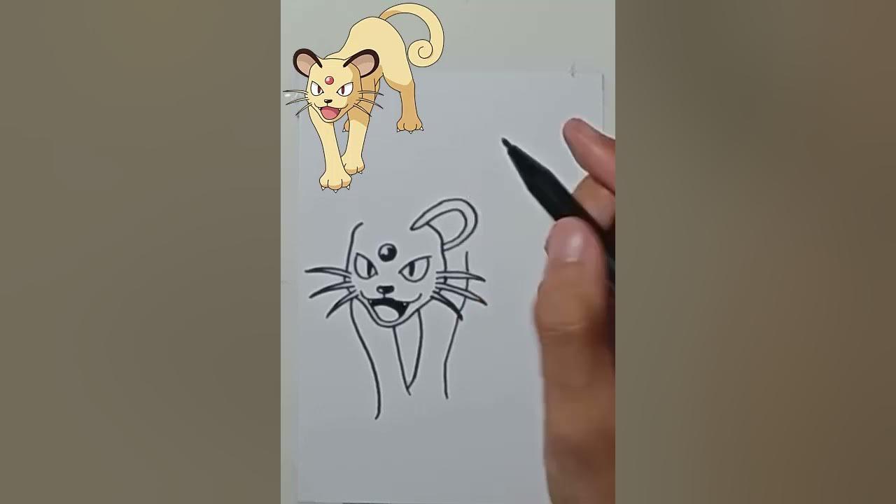 Drawing Pokemon PERSIAN 1MNT thumbnail