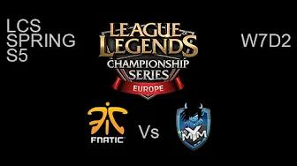 Fnatic vs Meet Your Maker EU LCS Spring W7D2 Game Highlights thumbnail