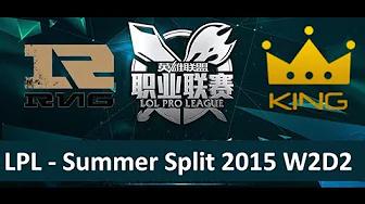 RNG vs KG Tencent LPL Summer Split 2015 W2D2 Royal Never Give Up vs Team King Game 1 highlights thumbnail