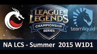 TDK vs TL NA LCS Championship series Summer Split 2015 W1D1 Team Dragon Knights vs Team Liquid game thumbnail
