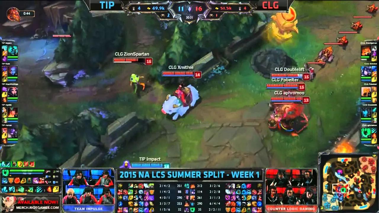 TIP vs CLG NA LCS Championship series Summer Split 2015 W1D2 Team Impulse vs Counter Logic Gaming Ga thumbnail