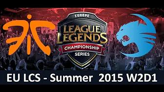 FNC vs ROC EU LCS Championship series Summer Split 2015 W2D1 Fnatic vs Roccat Game Highlights thumbnail