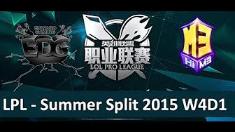 EDG vs M3 Tencent LPL Summer Split 2015 W4D1 EDward Gaming vs Masters 3 Game 1 highlights thumbnail