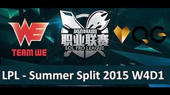 WE vs QG Tencent LPL Summer Split 2015 W4D1 Team WE vs Qiao Gu Game 2 highlights thumbnail