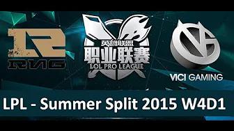 RNG vs VG Tencent LPL Summer Split 2015 W4D1 Royal Never Give Up vs Vici Gaming Game 1 highlights thumbnail