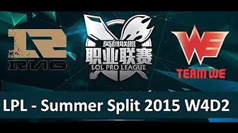 RNG vs WE Tencent LPL Summer Split 2015 W4D2 Royal Never Give Up vs Team We Game 2 highlights thumbnail