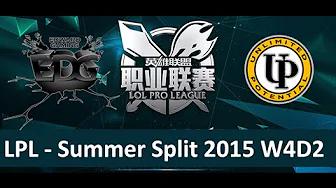 EDG vs UP Tencent LPL Summer Split 2015 W4D2 Edward Gaming vs Unlimited Potential Game 2 highlights thumbnail