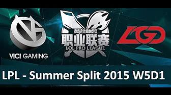 VG vs LGD Tencent LPL Summer Split 2015 W5D1 Vici Gaming vs LGD Gaming Game 2 highlights thumbnail