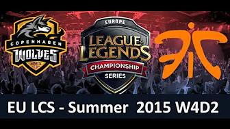 CW vs FNC EU LCS Championship series Summer Split 2015 W4D2 Copenhagen Wolves vs Fnatic game highlig thumbnail