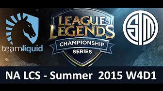 TL vs TSM NA LCS Championship series Summer Split 2015 W4D1 Team Liquid vs Team Solo Mid game highli thumbnail