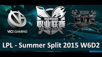 VG vs EDG Tencent LPL Summer Split 2015 W6D2 Vici Gaming vs Edward Gaming Game 1 Highlights thumbnail