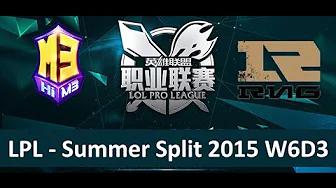 M3 vs RNG Tencent LPL Summer Split 2015 W6D3 Master3 vs Royal Never Give Up Game 2 Highlights thumbnail