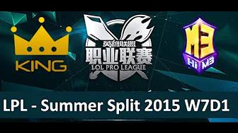 KG vs M3 Tencent LPL Summer Split 2015 W7D1 King vs Masters 3 Game 1 highlights thumbnail