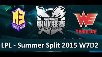 M3 vs WE Tencent LPL Summer Split 2015 W7D2 Masters 3 vs Team WE Game 2 highlights thumbnail