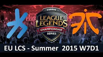 H2K vs FNC EU LCS Championship series Summer Split 2015 W7D1 H2K vs Fnatic game Highlights thumbnail