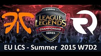 FNC vs OG EU LCS Championship series Summer Split 2015 W7D2 Fnatic vs Origen Game Highlights thumbnail