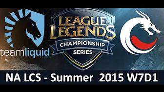 TL vs TDK NA LCS Championship series Summer Split 2015 W7D1 Team Liquid vs Team Dragon Knights game thumbnail