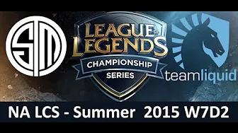 TSM vs TL NA LCS Championship series Summer Split 2015 W7D2 Team SoloMid vs Team Liquid game Highlig thumbnail