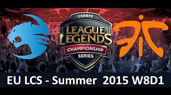 ROC vs FNC EU LCS Championship series Summer Split 2015 W8D1 Roccat vs Fnatic game Highlights thumbnail