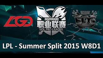 LGD vs EDG Tencent LPL Summer Split 2015 W8D1 LGD Gaming vs Edward Gaming Game 2 Highlights thumbnail