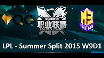 QG vs M3 Tencent LPL Summer Split 2015 W9D1 Qiao Gu vs Master3 Game 1 Highlights thumbnail