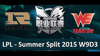 WE vs RNG Tencent LPL Summer Split 2015 W9D3 Team WE vs Royal Never Give Up Game 2 Highlights thumbnail