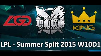 LGD vs KG Tencent LPL Summer Split 2015 W10D1 LGD vs King Game 2 highlights thumbnail