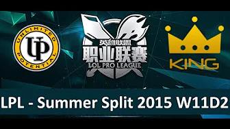 UP vs KG Tencent LPL Summer Split 2015 W11D2 KUnlimited Potential vs King 1 highlights thumbnail