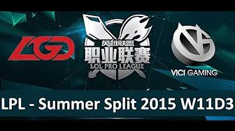 LGD vs VG Tencent LPL Summer Split 2015 W11D3 LGD Gaming vs Vici Gaming  Game 1 highlights thumbnail