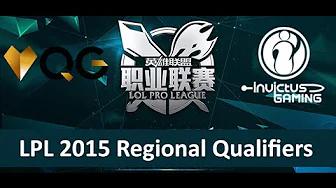 QG vs IG Game 1 highlights Tencent LPL Regional Qualifiers 2015 Qiao Gu vs Invictus Gaming thumbnail