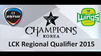 CJ vs JAG Game 1 Highlights LCK Champions 2015 regional qualifires CJ Entus vs Jin Air thumbnail