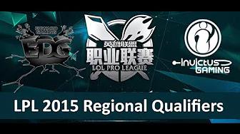 EDG vs IG Game 3 highlights Tencent LPL Regional Qualifiers 2015 Edward Gaming vs Invictus Gaming thumbnail