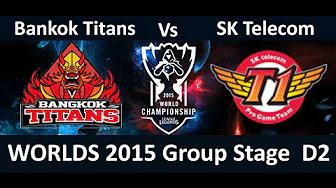 BKT vs SKT Game Highlights S5 WC D2 Season 5 Worlds Day 2 Bankok Titans G4 vs SK Telecom Faker thumbnail