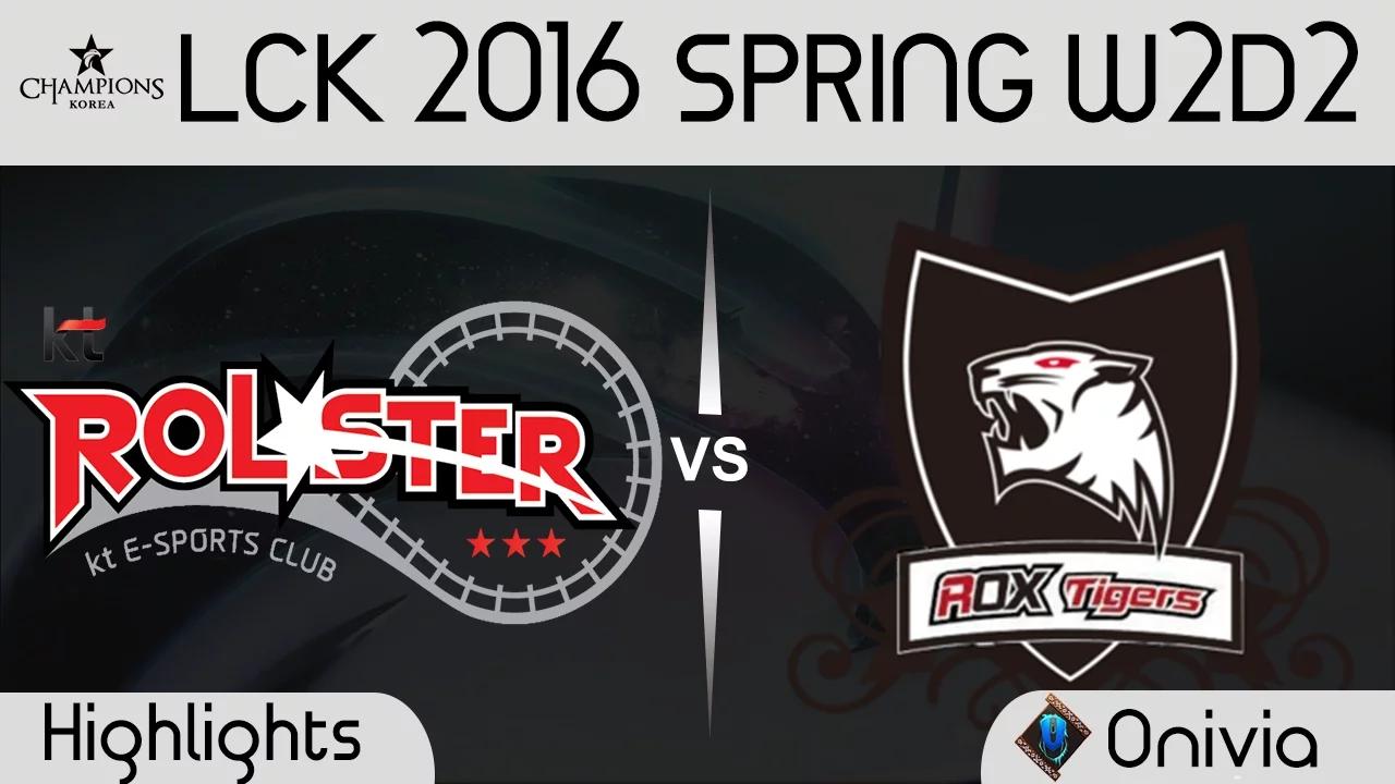 KT vs ROX Game 1 Highlights LCK Champions 2016 Spring W2D2 KT Rollster vs ROX Tigers thumbnail