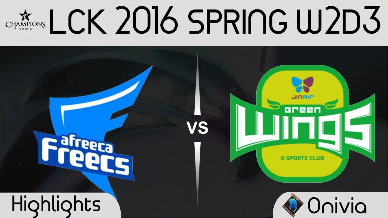 AFS vs JAG Game 1 Highlights LCK Champions 2016 Spring W2D3 Afreeca Freecs vs JinAir Green Wings thumbnail