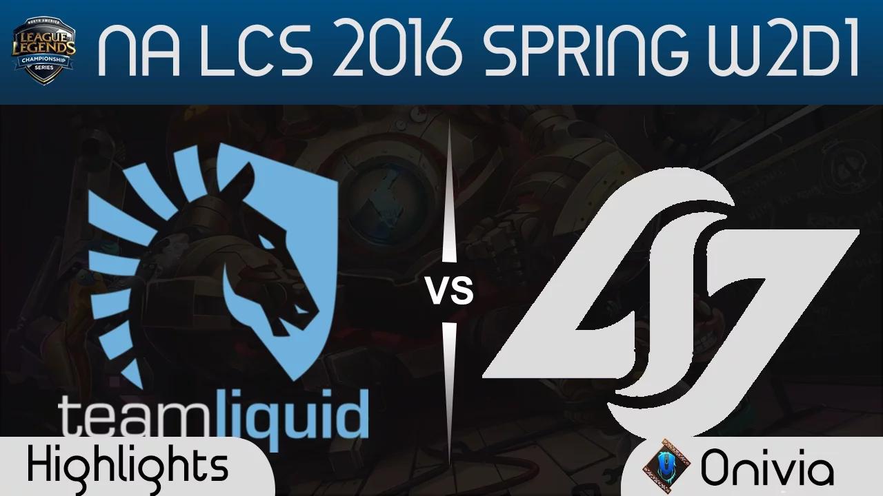 TL vs CLG highlights NA LCS Spring 2016 W2D1 Team Liquid vs Counter Logic Gaming thumbnail