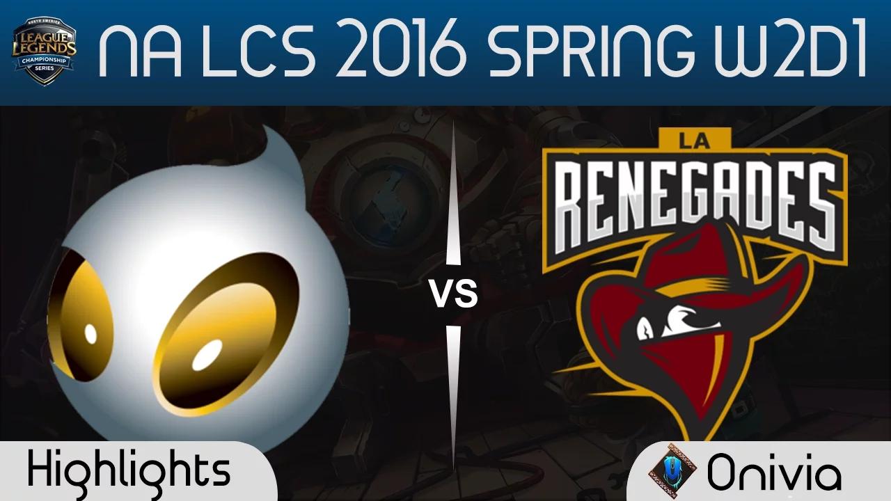 DIG vs REN highlights NA LCS Spring 2016 W2D1 Team Dignitas vs Renegates thumbnail