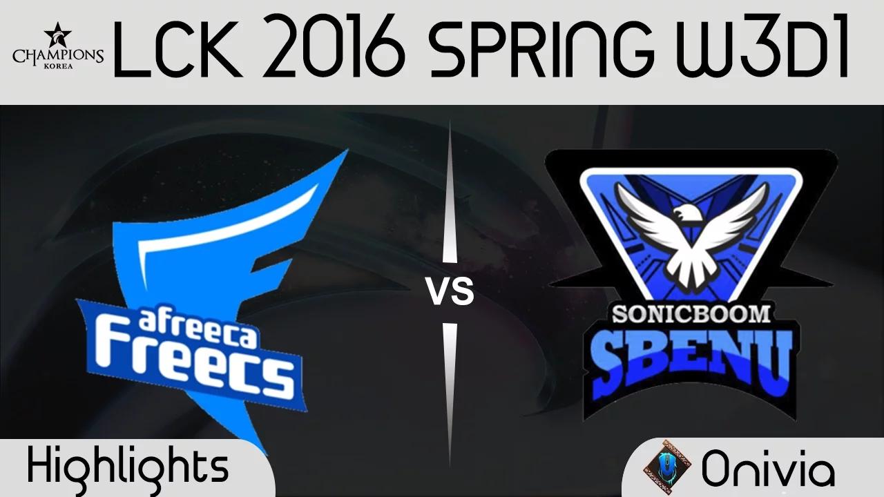 AFS vs SSB Game 2 Highlights LCK Champions 2016 Spring W3D1 Afreeca Freecs vs SBENU thumbnail