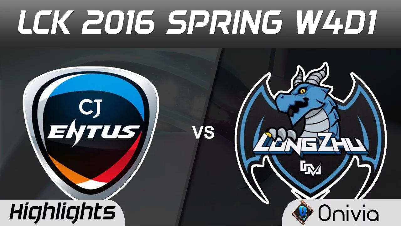 CJ vs LZ Game 1 Highlights LCK Champions 2016 Spring W4D1 CJ Entus vs Longzhu Gaming thumbnail