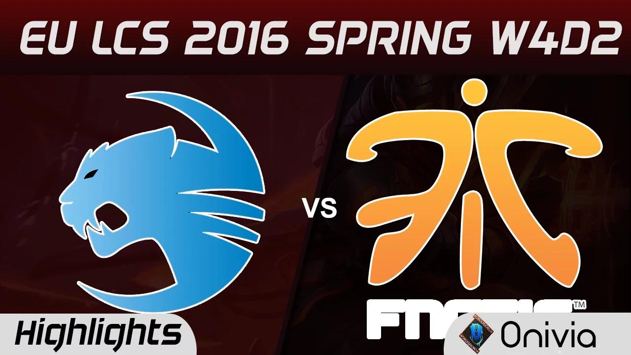 ROC vs FNC highlights EU LCS Spring 2016 W4D2 Roccat vs Fnatic thumbnail