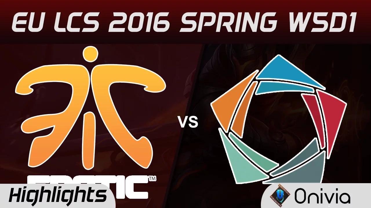 FNC vs EL highlights EU LCS Spring 2016 W5D1 Fnatic vs Elements thumbnail