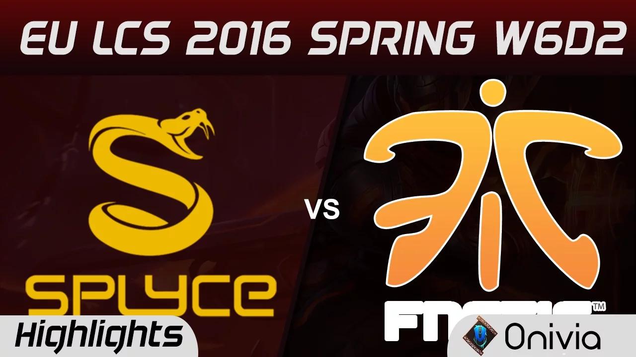 SPY vs FNC highlights EU LCS Spring 2016 W6D2 Splyce vs Fnatic thumbnail