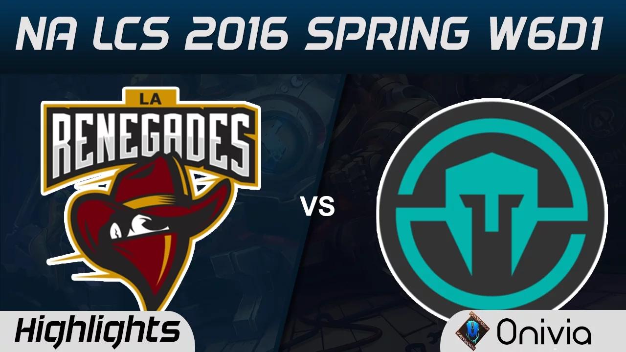 REN vs IMT highlights NA LCS Spring 2016 W6D1 Renegades vs Immortals thumbnail