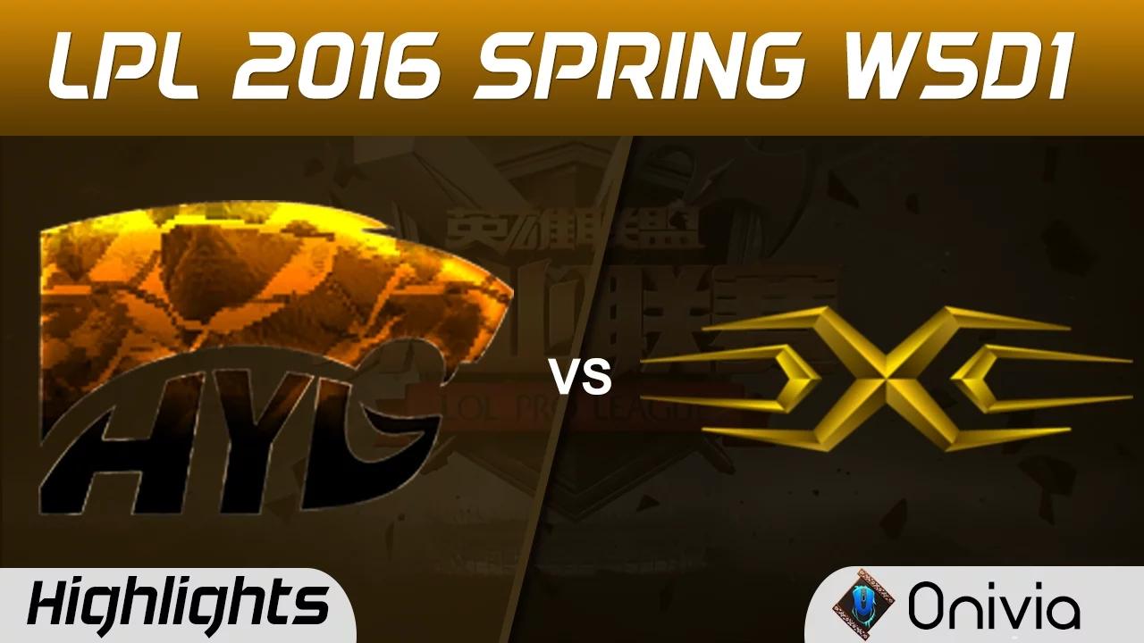 HYG vs SS Highlights Game 1 Tencent LPL LoL Pro League 2016 W5D1 Hyper Youth Gaming vs Snake thumbnail