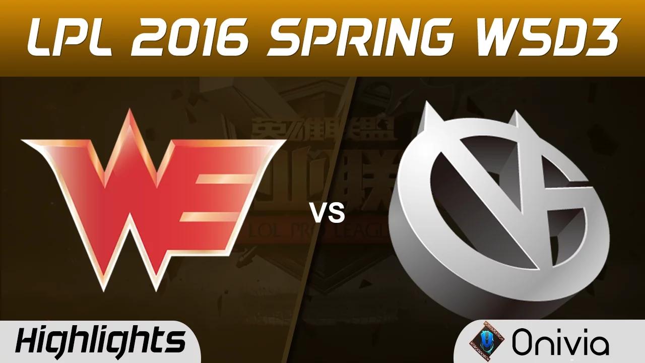 WE vs VG Highlights Game 2 Tencent LPL LoL Pro League 2016 W5D3 Team WE vs Vici Gaming thumbnail