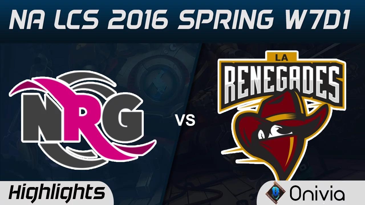 NRG vs REN highlights NA LCS Spring 2016 W7D1 Energy vs Renegades thumbnail