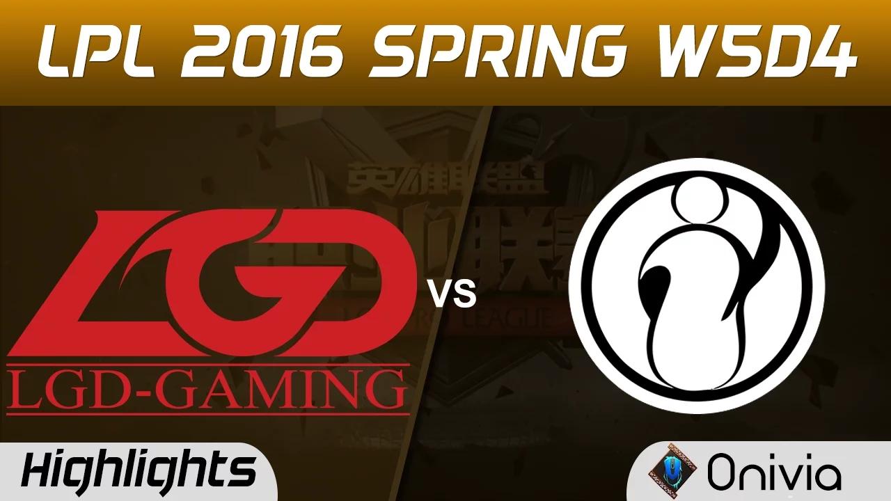 LGD vs IG Highlights Game 1 Tencent LPL LoL Pro League 2016 W5D4 LGD vs Invictus gaming thumbnail