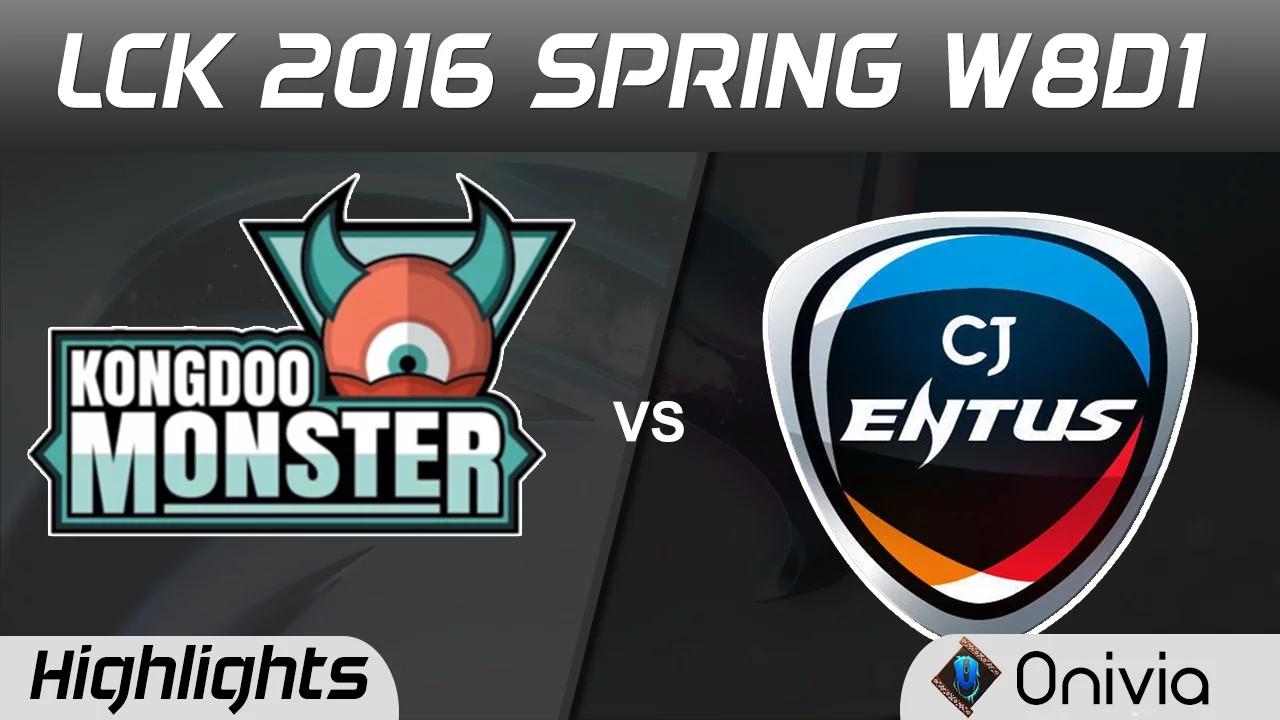 KDM vs CJ Highlights Game 2 LCK Champions 2016 Spring W8D1 Kongdoo Monster vs CJ Entus thumbnail