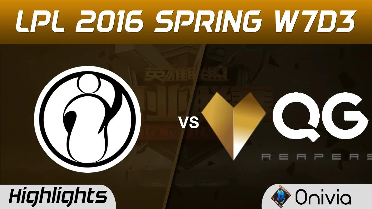 IG vs QG Highlights Game 3 Tencent LPL LoL Pro League 2016 W7D3 Invictus Gaming vs Qiao Gu thumbnail