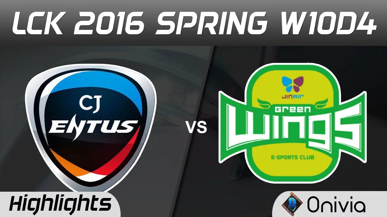 CJ vs JAG Highlights Game 2 LCK Champions 2016 Spring W10D4 CJ Entus vs JinAir Green Wings thumbnail